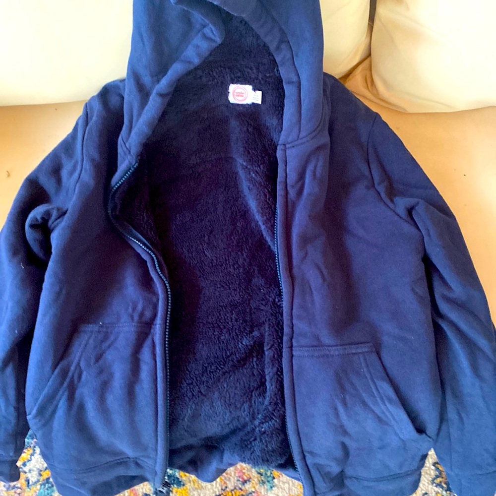 Wonder Nation Sherpa Hoodie, Navy